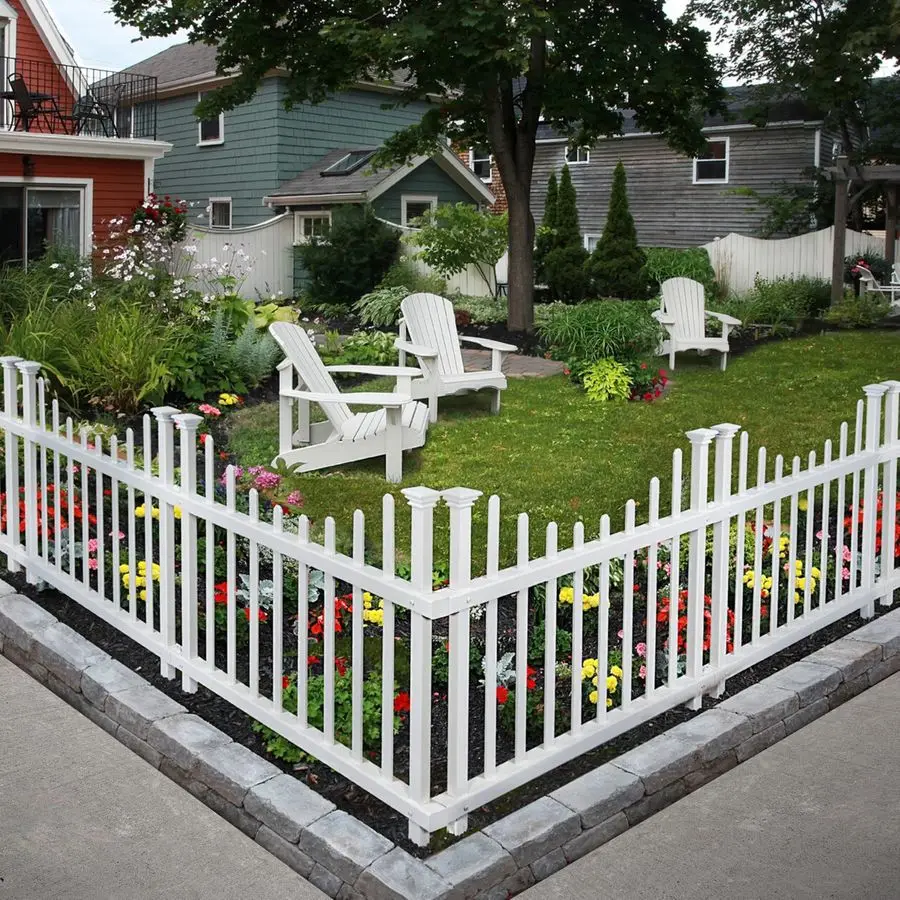 

H x 3.5ft W 2 Panels No Dig Zippity Washington Fence Kit, White Vinyl Picket Fence Panels, Easy DIY Decorative Fencing for Yard,