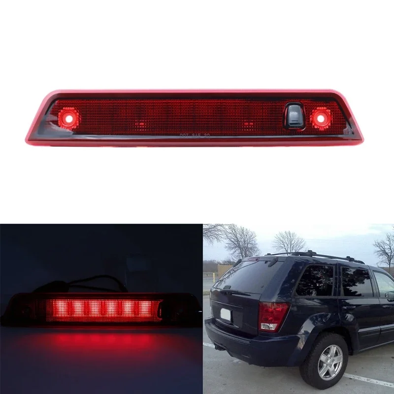NEW-Rear Third 3Rd Brake LED Light High Mount Stop Light Reverse Brake Light For Jeep Grand Cherokee 2005-2010 (Red)