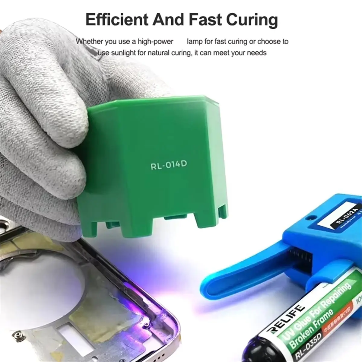 LUCK  RL-035D Repairing Broken Frame UV Glue for Mobile Phone Repair Jumping Wire Quick Dry Curing Welding Paste Flux