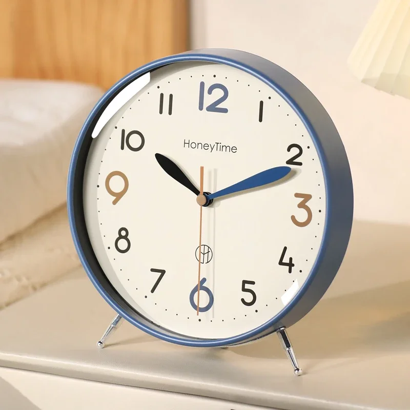 Silent Non Ticking Modern Table Clock Simple Quartz Desk Clock For Living Room Bedroom Home Sitting Room Office Classroom Decor
