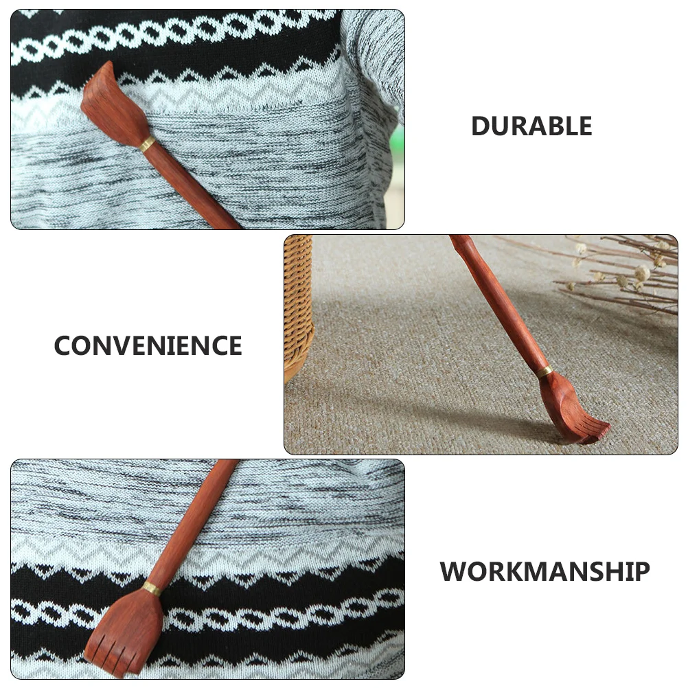

1Pcs Back Scratcher Wood Tickler Durable Portable Self-Massager Relaxing Anti Itch Claw Massager Gift for Travel Home
