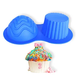 Silicone Giant Cupcake Moulds Big Top Hats Cake Mould Heat Resistant Baking Tools H829