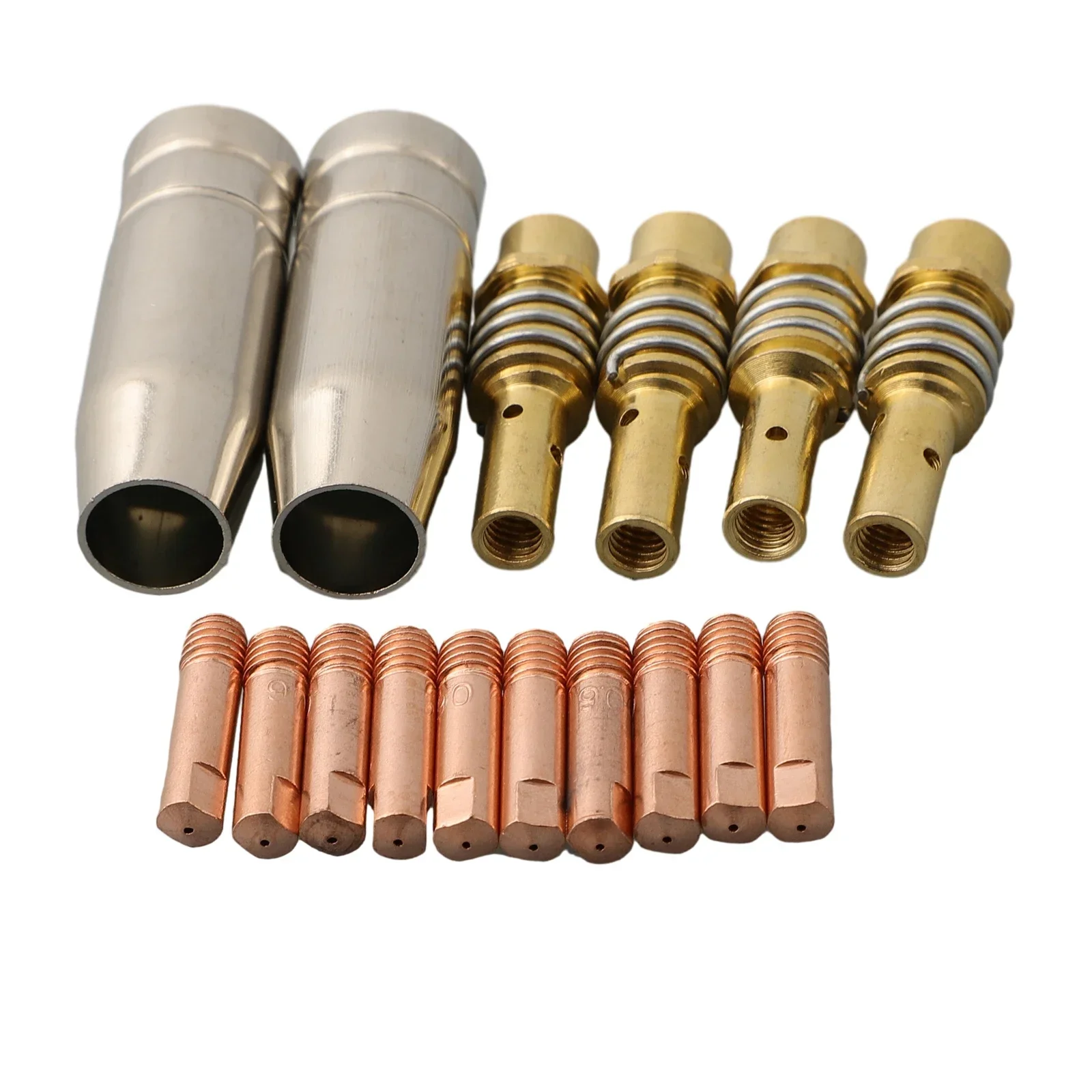 Mig Contact Tip Consumables 16PC MIG Welding MB15 15AK Contact Tip 0.8/1.0/1.2mm Conductive Nozzles Consumables Contact Tubes