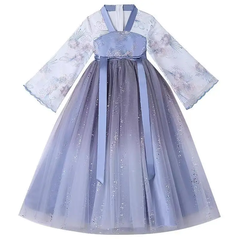 Gaun Anak Perempuan Retro Hanfu Tiongkok
