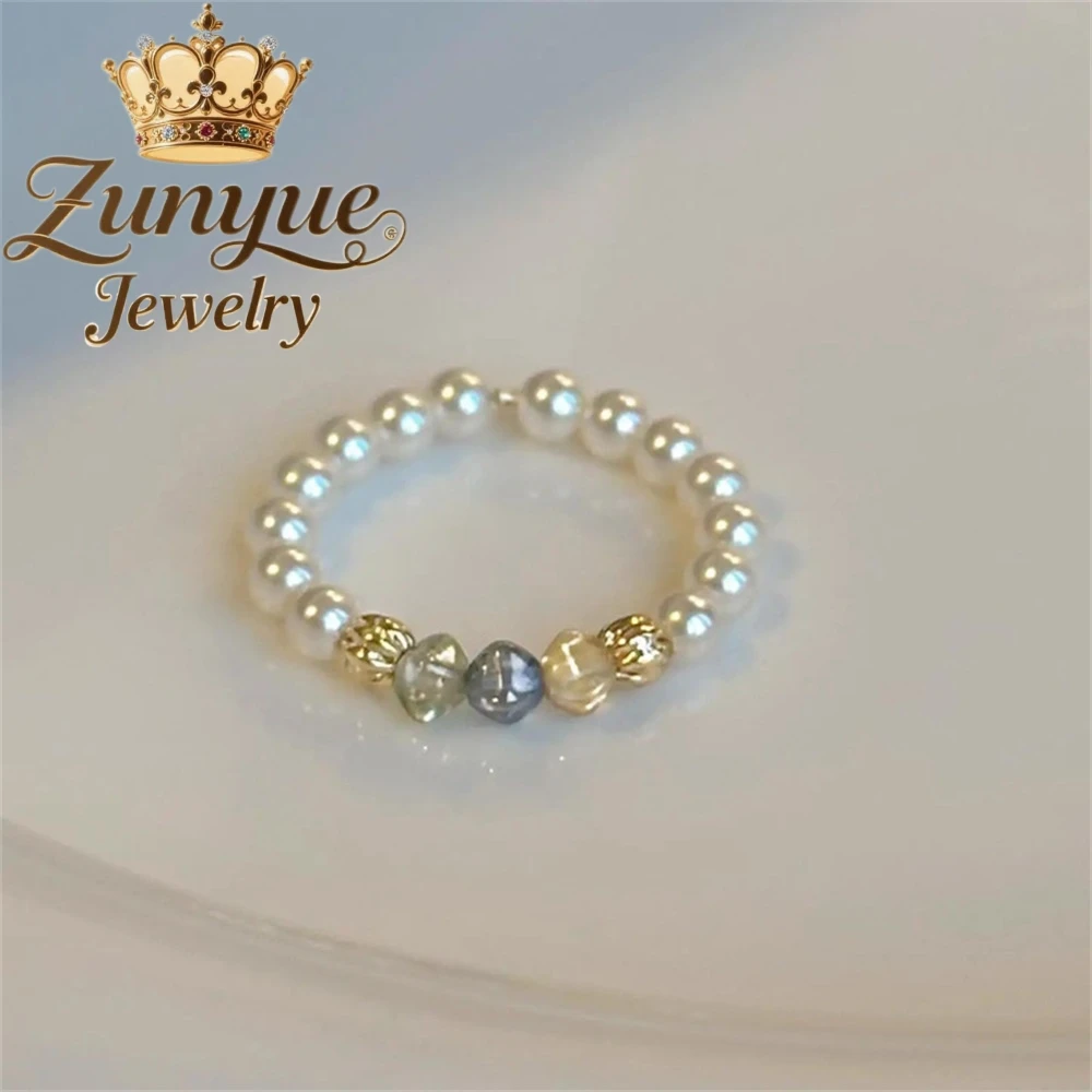 

Pearl Ring Light Luxury, High-End, Niche Design, Plain Ring Ring Fashion Jewelry Best Selling Handicraft Luxury Quality Jewelry