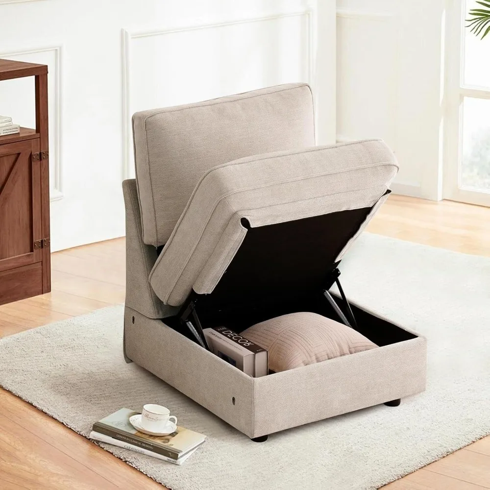 Middle Seat with Storage, Modular Sofa Couch