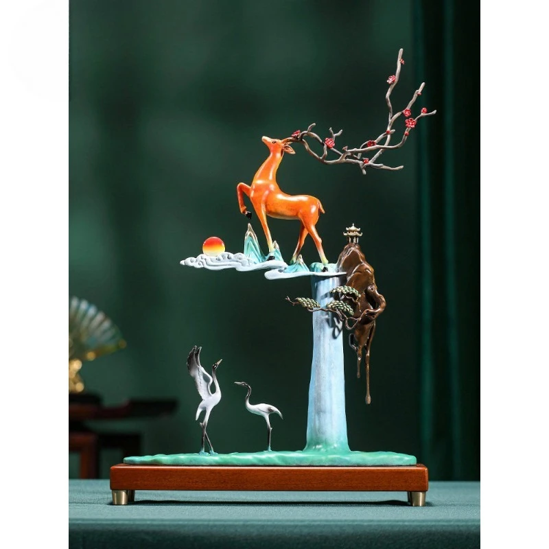 

Brass Chinese ornament home living room entrance TV cabinet