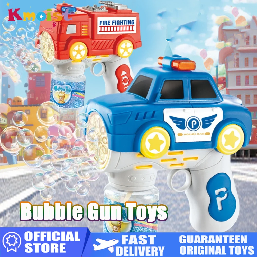 

Police Car Shape Electric Bubble Gun Machine Set Outdoor Toy Kids Bubble Blower Tale Fire Fighting Boys Girls Children Toys Gift