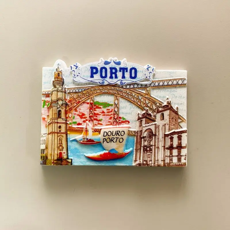 

Portugal Porto travel souvenirs3d3D Overpass Magnetic Fridge Magnet Home Kitchen Decoration