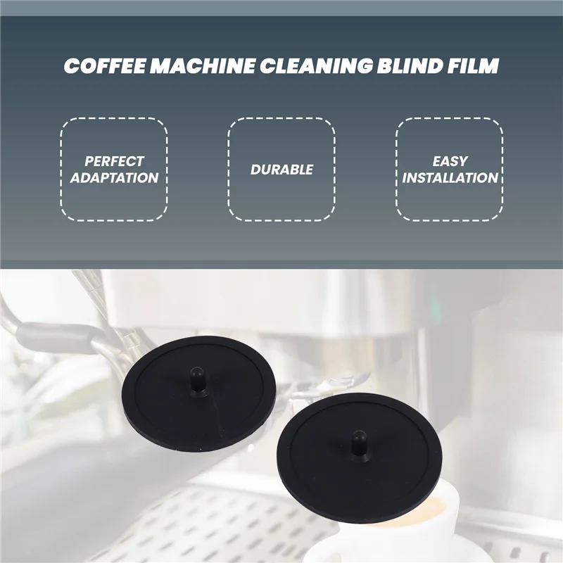 【Popular】2Pcs Blind Filter Backflush Disk Rubber For Espresso Machines Brewing Head Backwashing Gasket