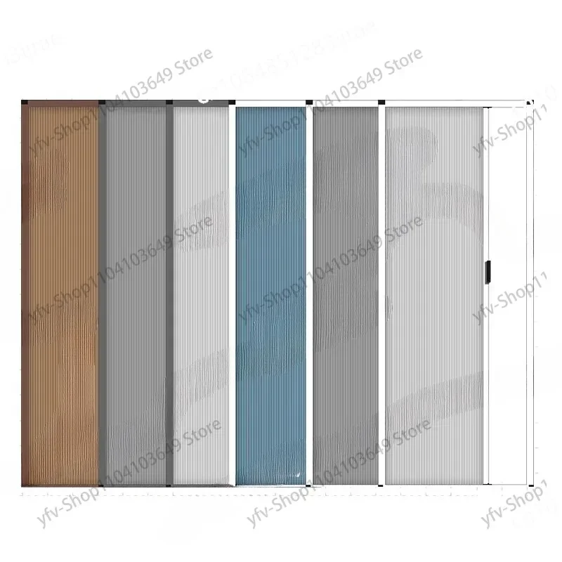 Folding Door, Kitchen Sliding Partition Curtain, Invisible and Installation Free, Simple Bathroom, Bathroom, Bathroom