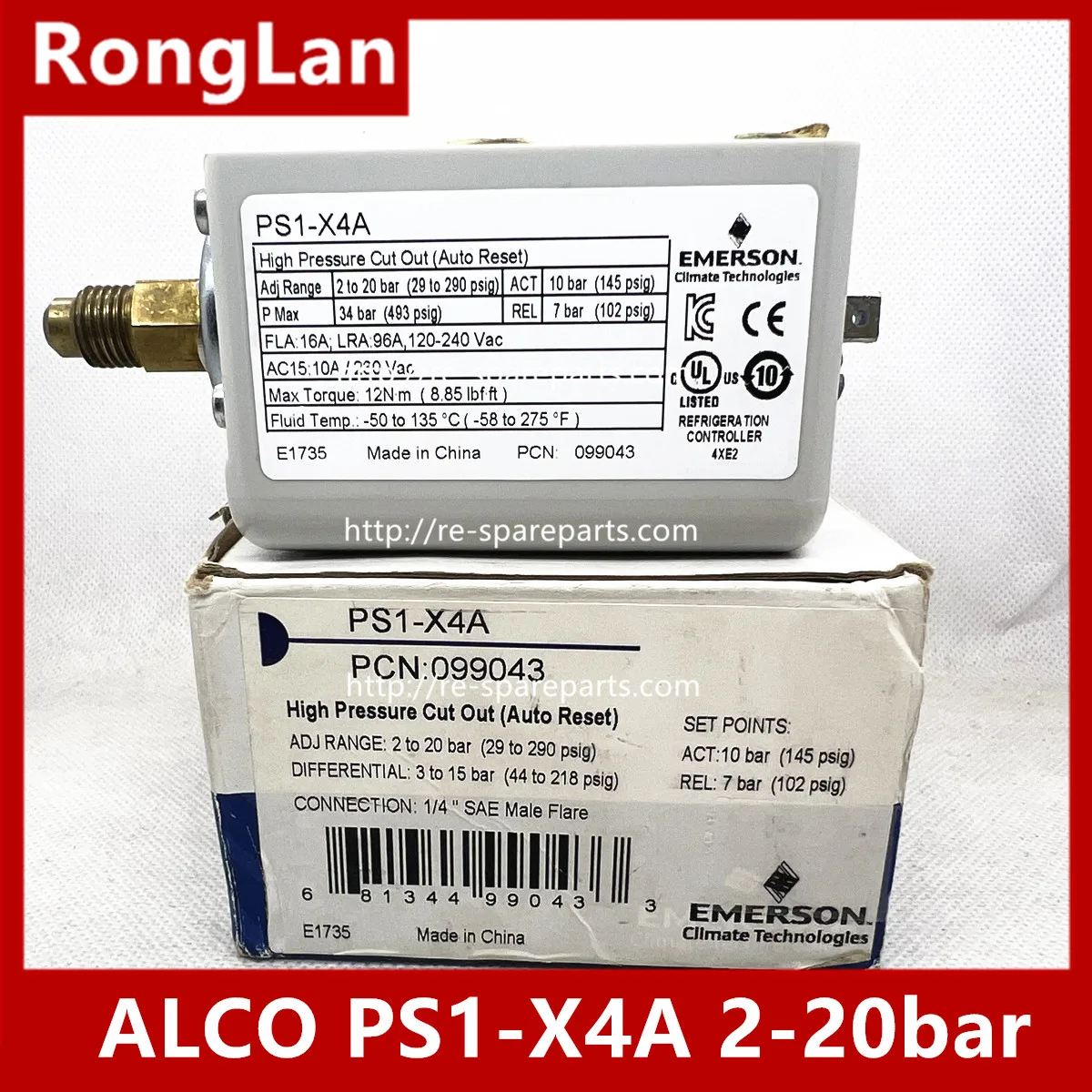 original ALCO Germany high PS1-X4A Official substitution FF115 high-pressure type automatic pressure controller 2-20bar