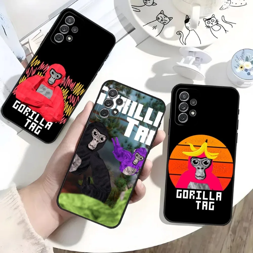 

Monkey G-Gorilla TagS Phone Case For Samsung S25,S24,S21,S22,S23,S30,Ultra,S20,Plus,Fe,Lite,Note,10 Black Soft Shell