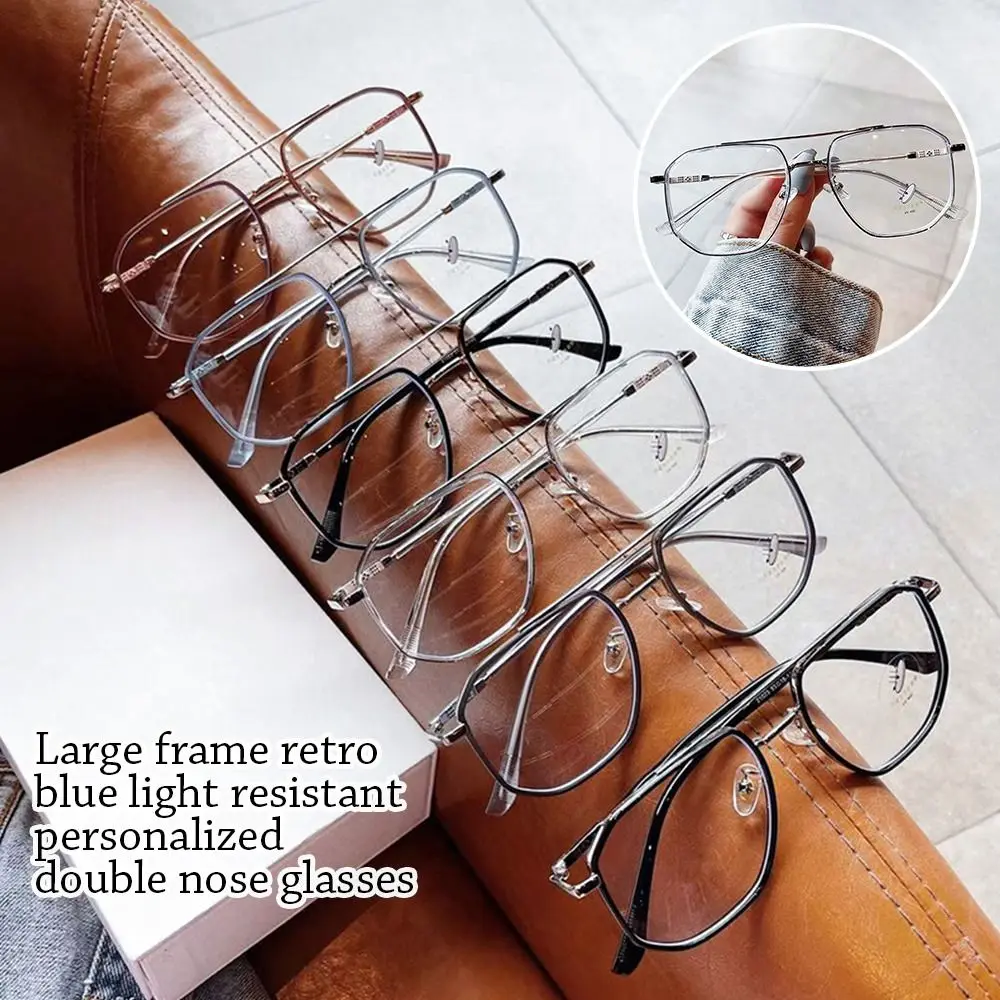 Óculos de proteção ocular portátil para escritório, óculos anti-luz azul, óculos grandes para computador, armação ultraleve
