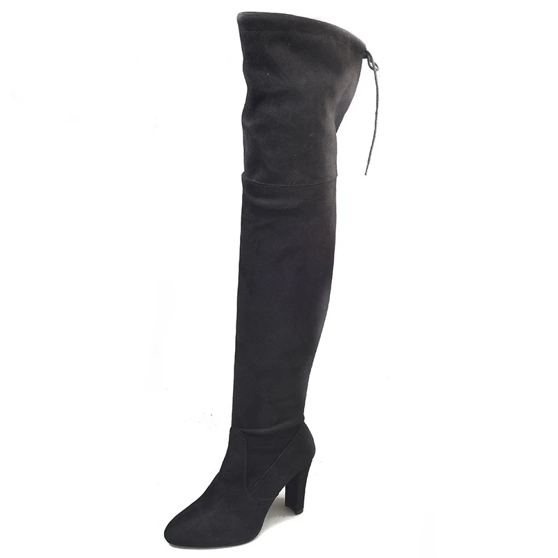 Over The Knee Women Boots Botas Mujer Invierno 2023 New In Stretch Fabrics High Heel Slip on Shoes Pointed Toe Long Botte Femme