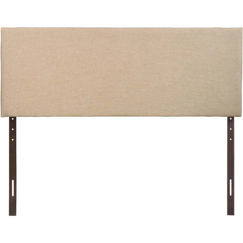 لوح رأس كوين منجد من قماش الكتان في المقهى #2