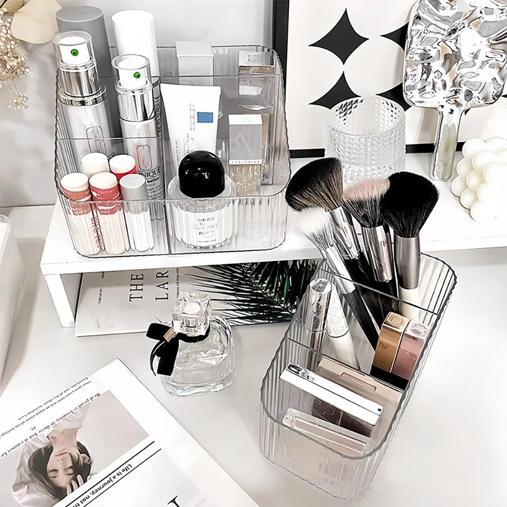 

Bathroom storage box jewelry storage box miscellaneous storage container transparent plastic lipstick and makeup brush storage