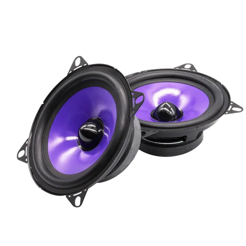 

2Pcs 4 Inch Car Audio Speaker 70W Full Range Frequency Heavy Mid-Bass Modified Subwoofer Non-Destructive for Cars