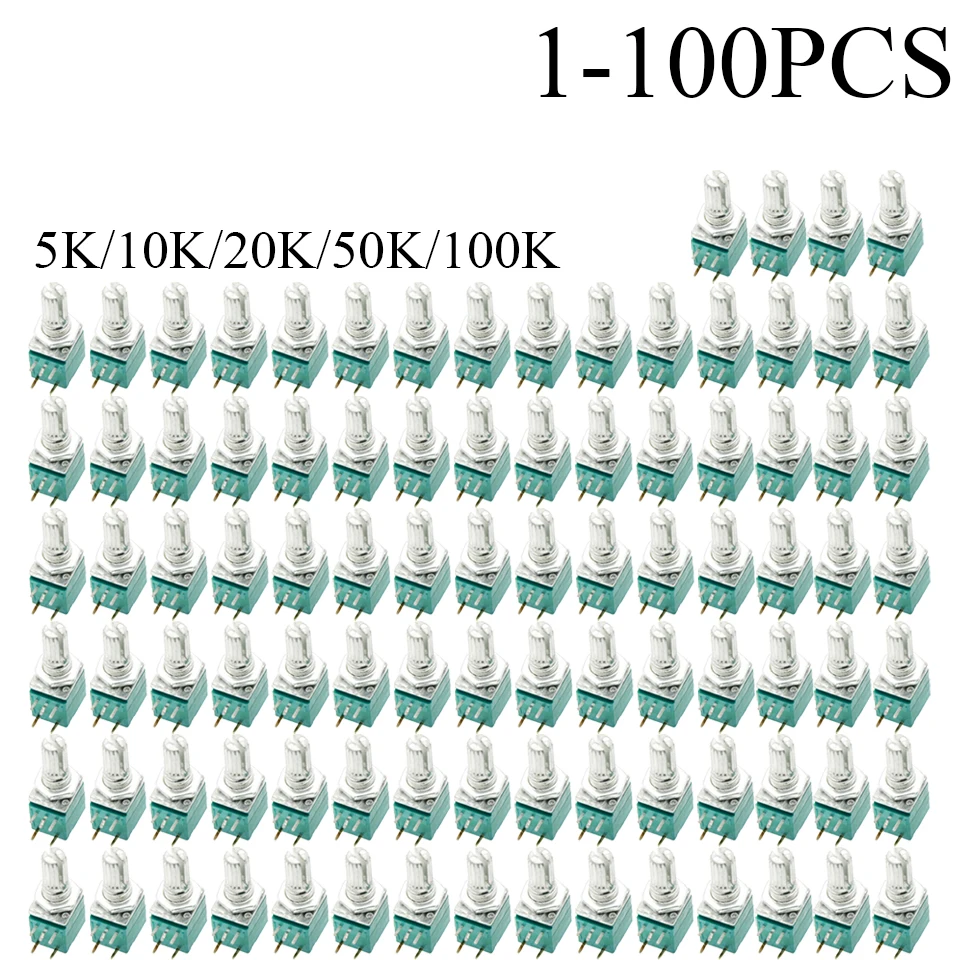 

10 шт. 5pin RV097NS один связан B5K B10K B20K B50K B100K B500K потенциометр