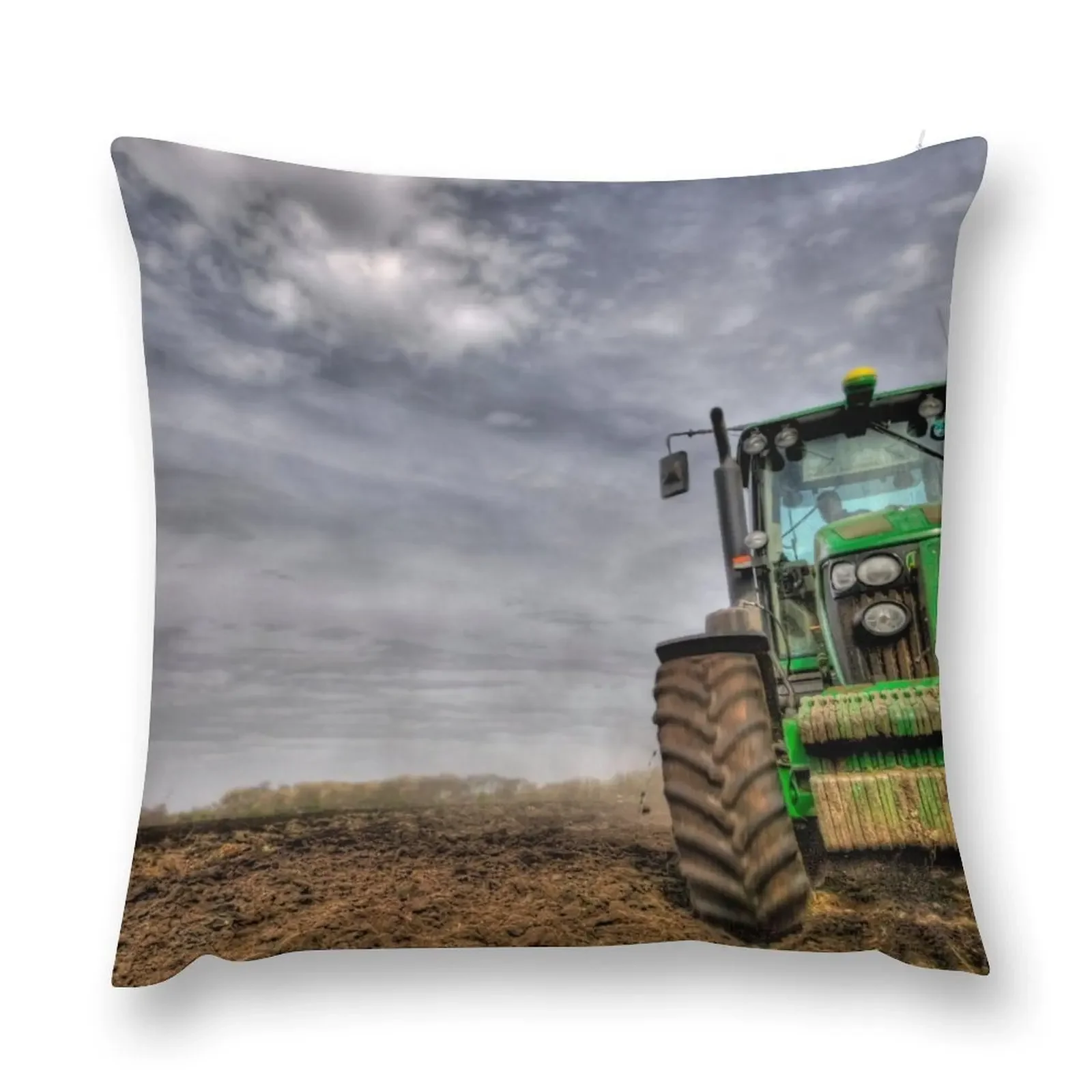 Tractor Ploughing Throw Pillow Couch Pillows Cusions Cover pillow