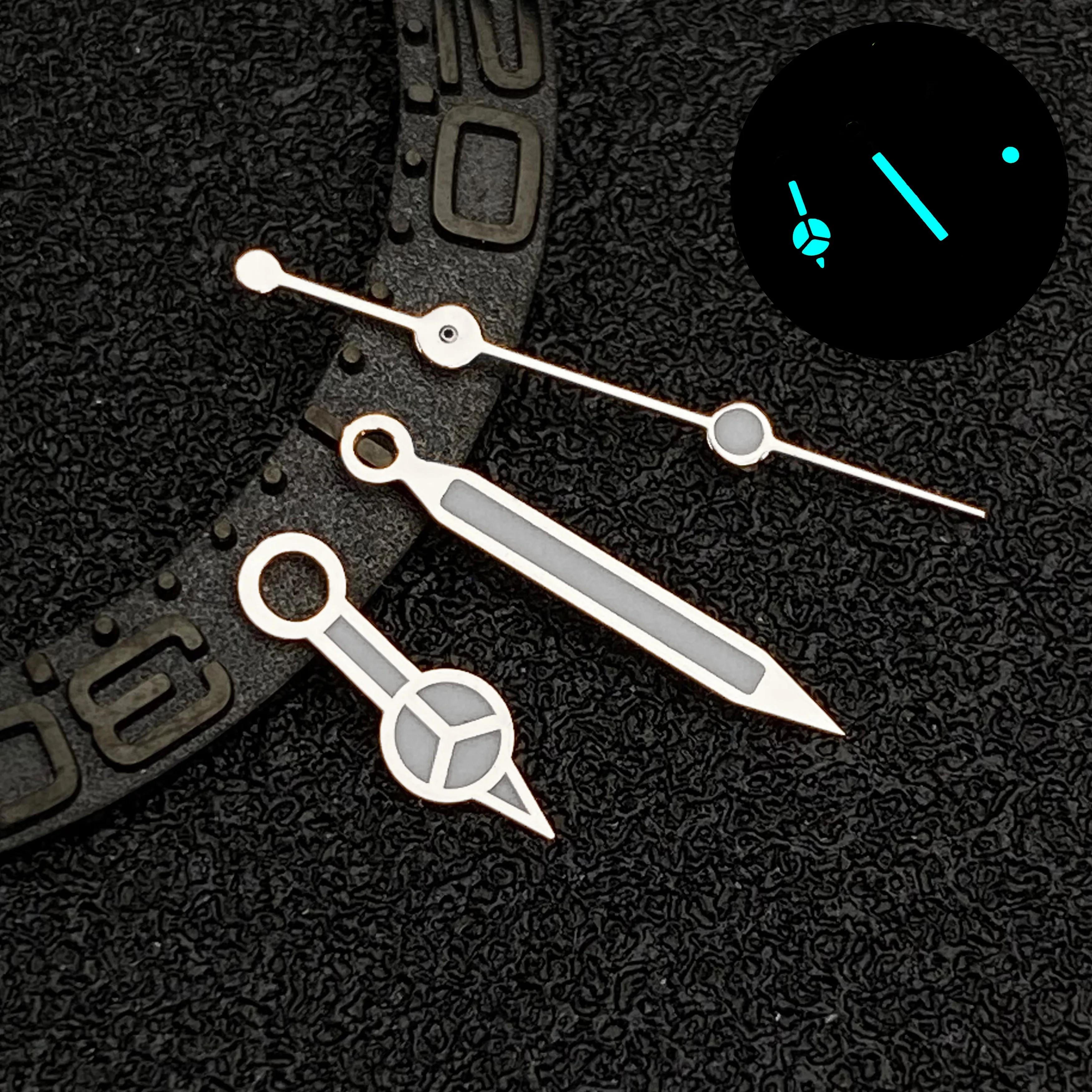 NH35 Мужские дизайнерские стрелки для дайвера BGW9 Ice Blue Luminous Fit NH35 NH36 NH38 4R 7S Аксессуары для стрелок часов с механизмом