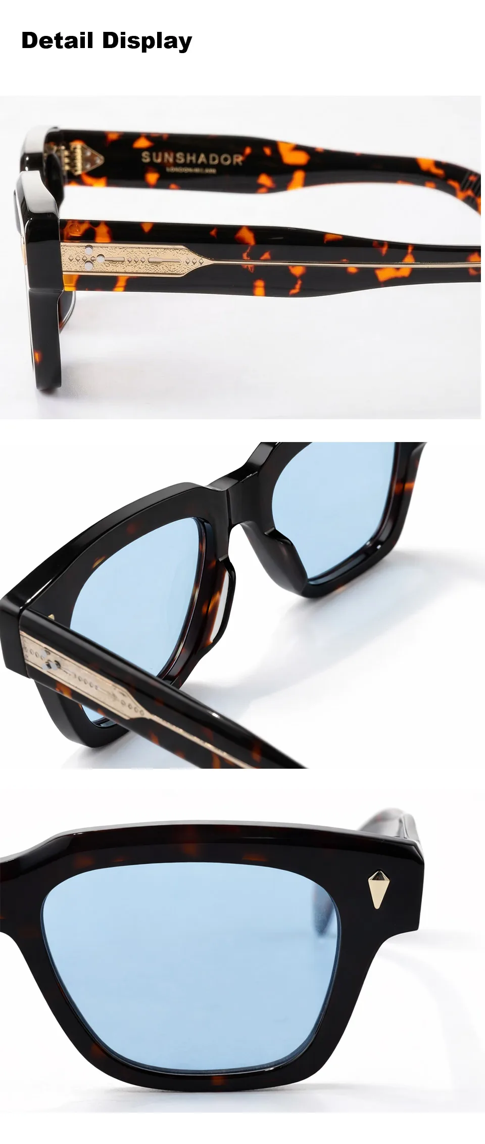 Luxusmarke Original Top-Qualität Sonnenbrille Handgefertigte Acetat-Herrenbrille Gafas De Sol Designer-Damenbrille Outdoor UV400 Schutz SONNENBRILLE – Detail 10