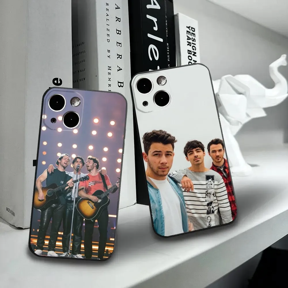 J-Jonas Band B-Brothers Phone Case For iPhone16,15,14,13,12 Mini 11 Pro XR,X,XS,MAX 7,8 Plus Silicone Cover Soft Black