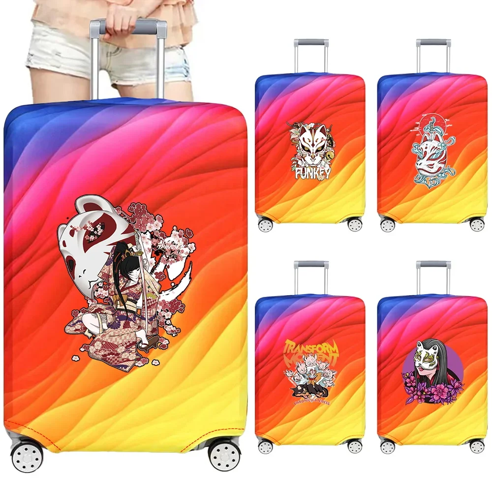 Luggage Protective Cover Dust Cover Anti-Scratch Portable  Suitcase Trunk Holders Case Travel Accessories Mask Printing