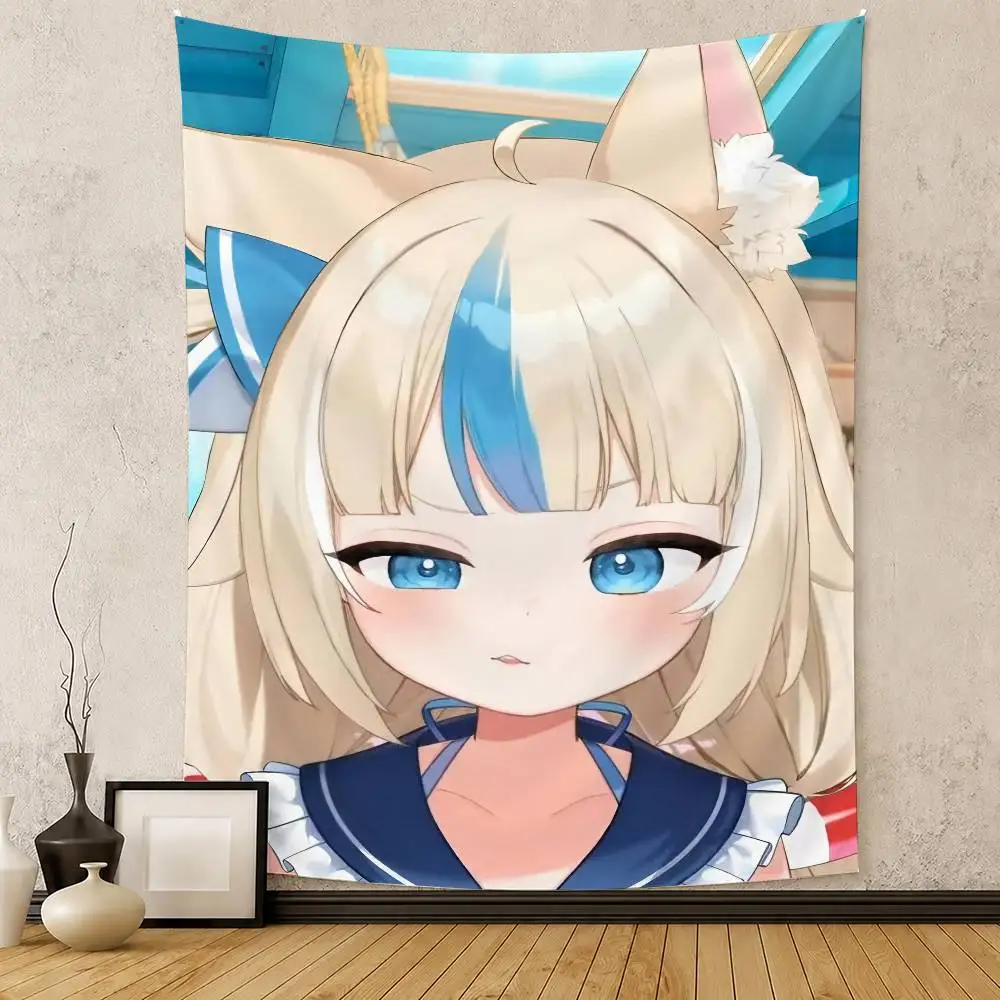 Sameko Saba C-Cute VTuber Flag Digital Printing Banner for Garage Wall Out Door Decoration
