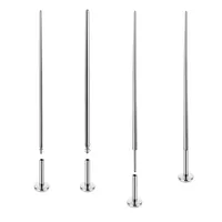 10pcs Insertion Pin Taper Thread Pin Labret Barbell Ear Lip Nose Piercing Taper Earrings Surgical Steel Piercing Connect Tool