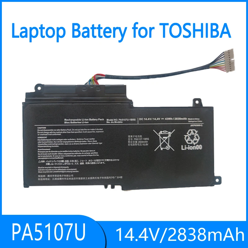 

PA5107U-1BRS аккумулятор для ноутбука Toshiba Satellite L55-A5234 A5278 P50 S40D L55T PA5107U Сменная батарея 14,4 В 43 Втч