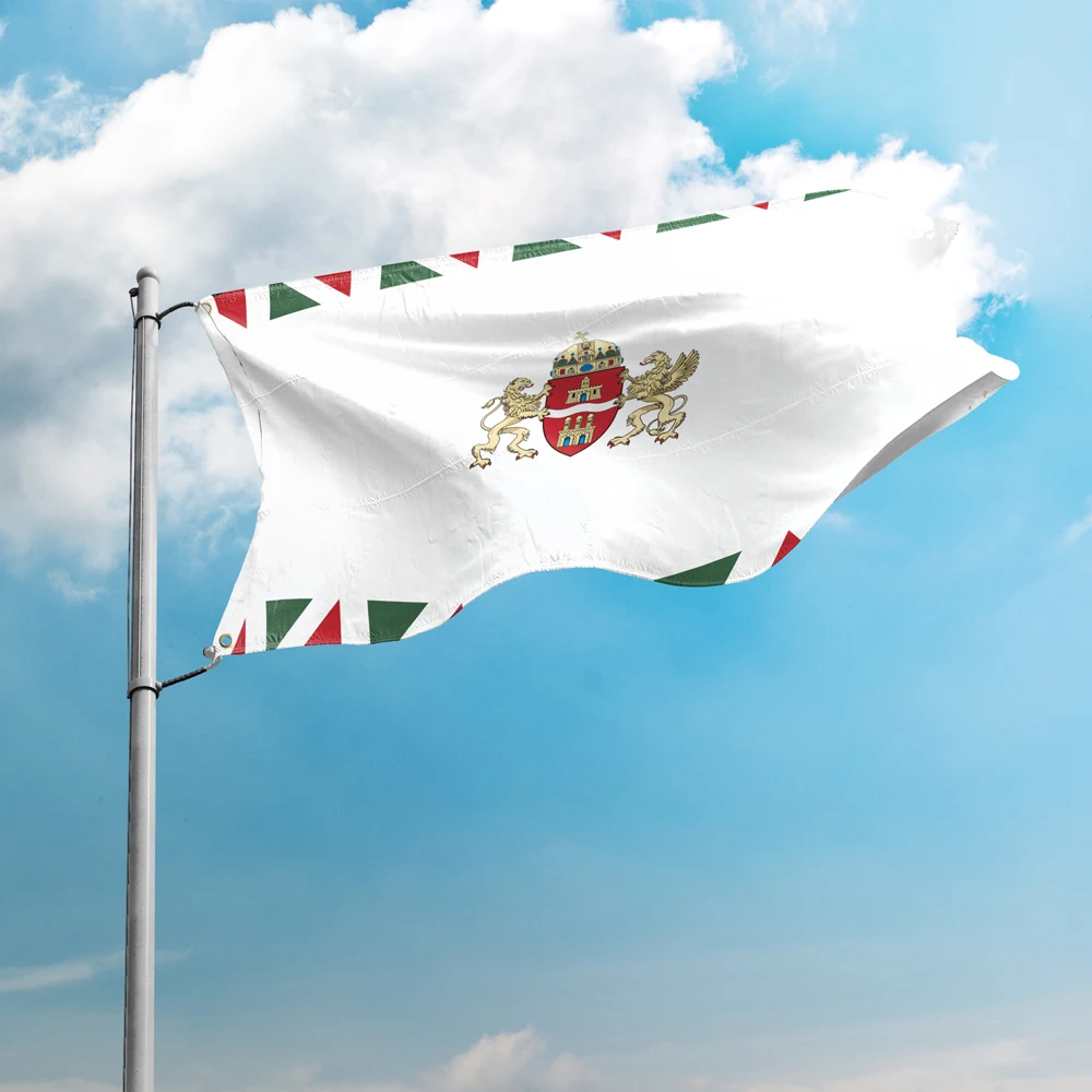 Flag Of Budapest (2011-) 3*5FT 90*150CM  Flags Design Custom Indoor Outdoor Decor Banners  Polyester UV Resistance Double Stitch