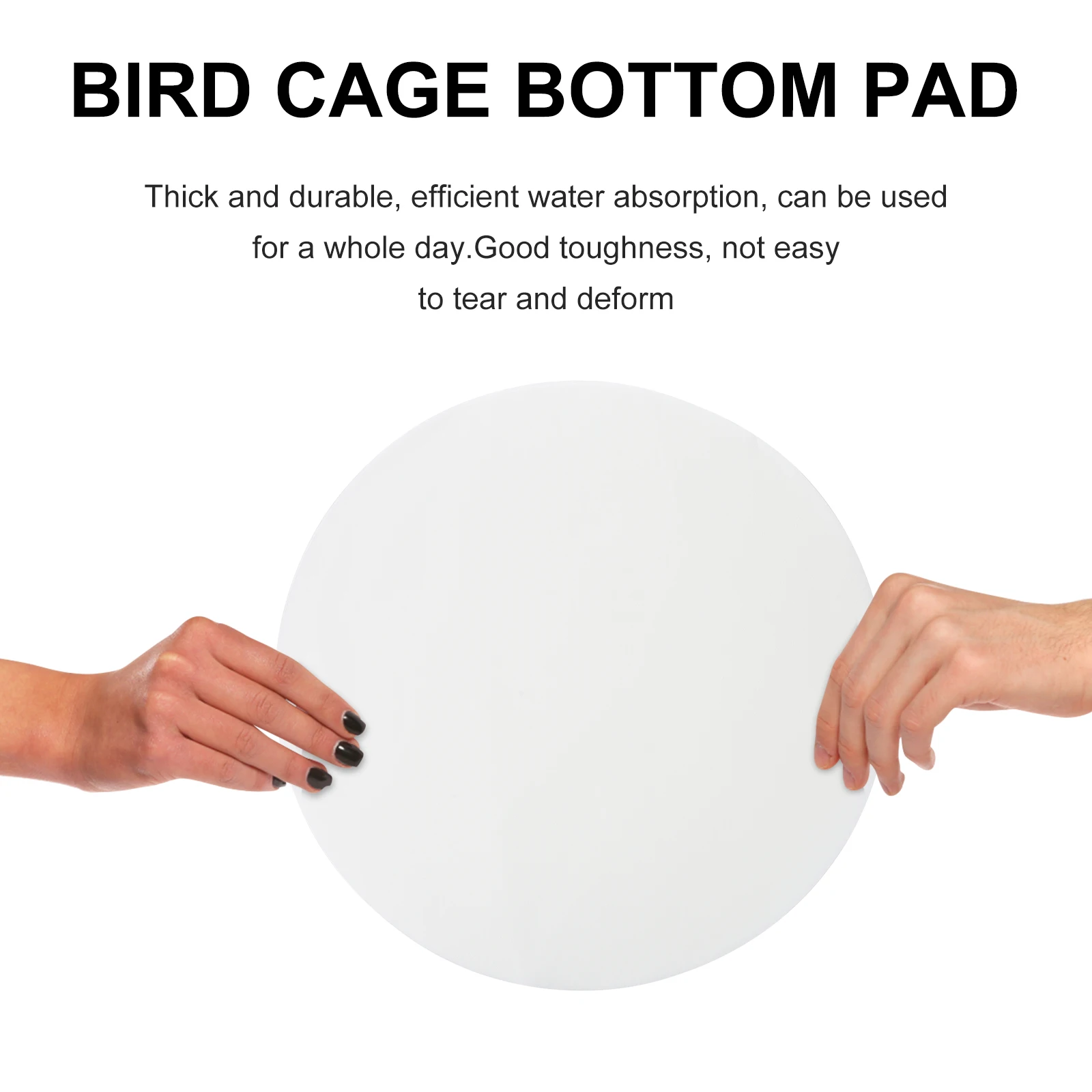 

100pcs Bird Cage Liner Parrot Cage Paper Bottom Pad 36cm Diameter Disposable Absorbent Pet Supply Mat Clean Neat Travel