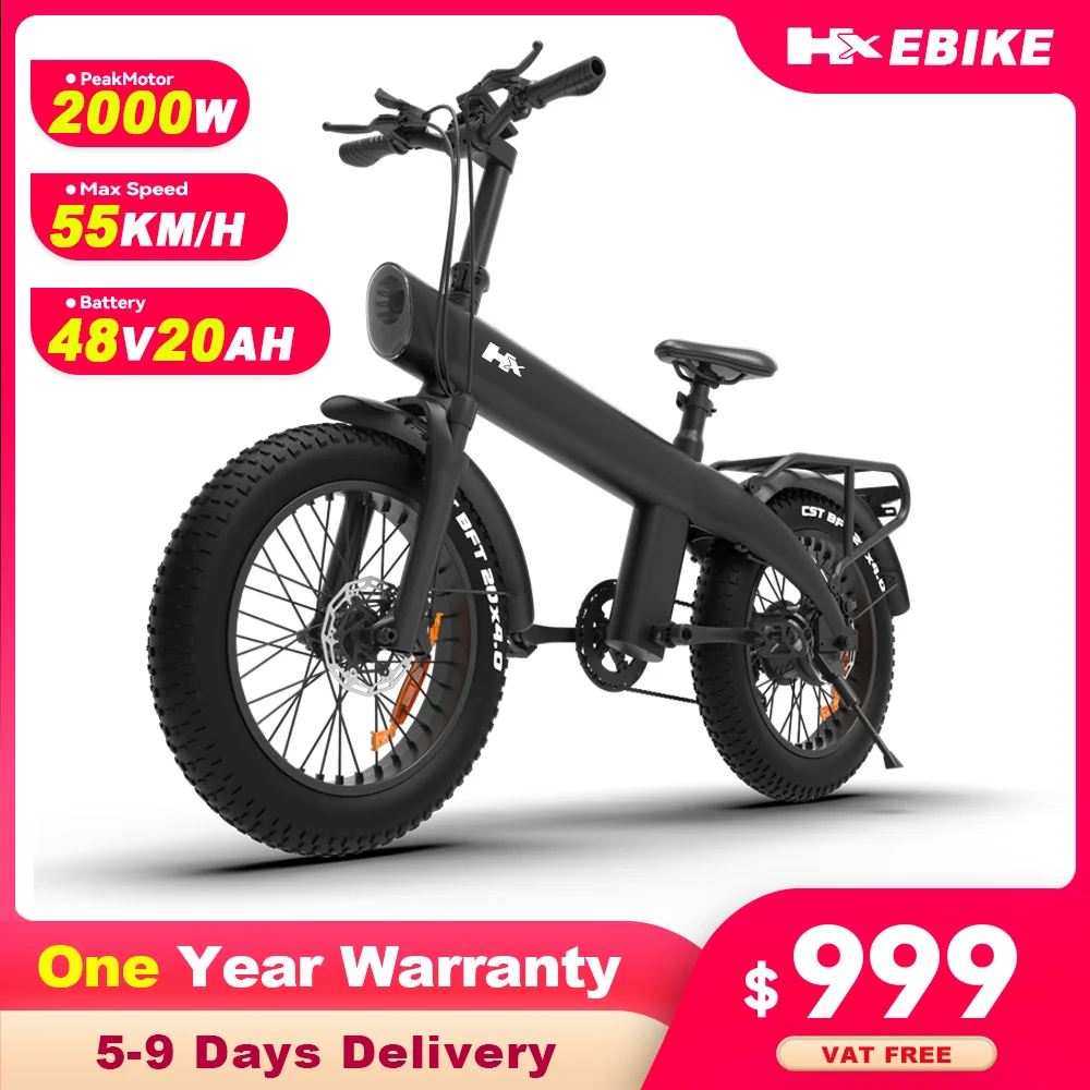 

HX Q3 Ebikes 2000W взрослый Электрический велосипед 2000W 48V 20AH 20Inch внедорожные шины складные электрические Электровелосипеды горный велосипед