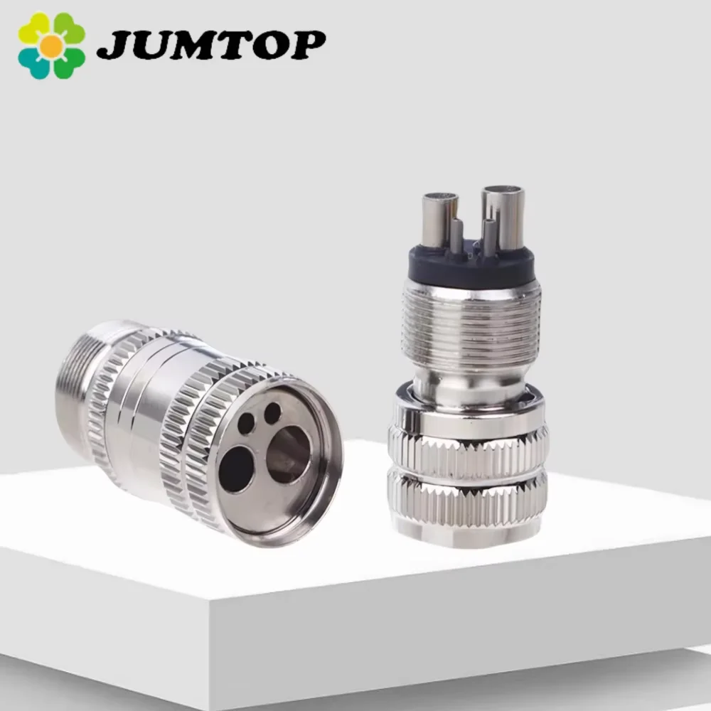 Dental High Speed Turbine Handpiece Adapter, 4 Hole to 2 Hole Connector for Air Motor Units, Maintenance Tool