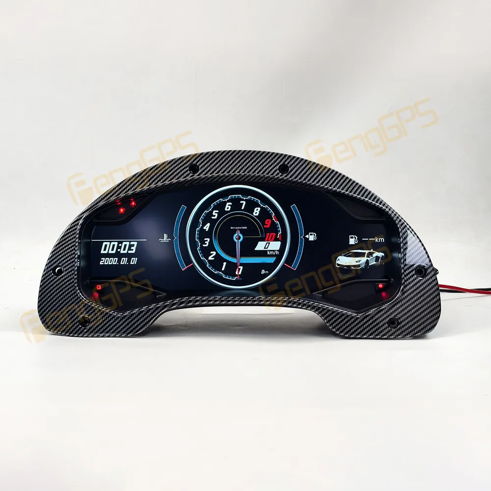 12.3 Inch Digital Cluster For Lamborghini Gallardo 2003-2013 Car LCD Instrument Panel Virtual CockPit Speed Meter Dashboard
