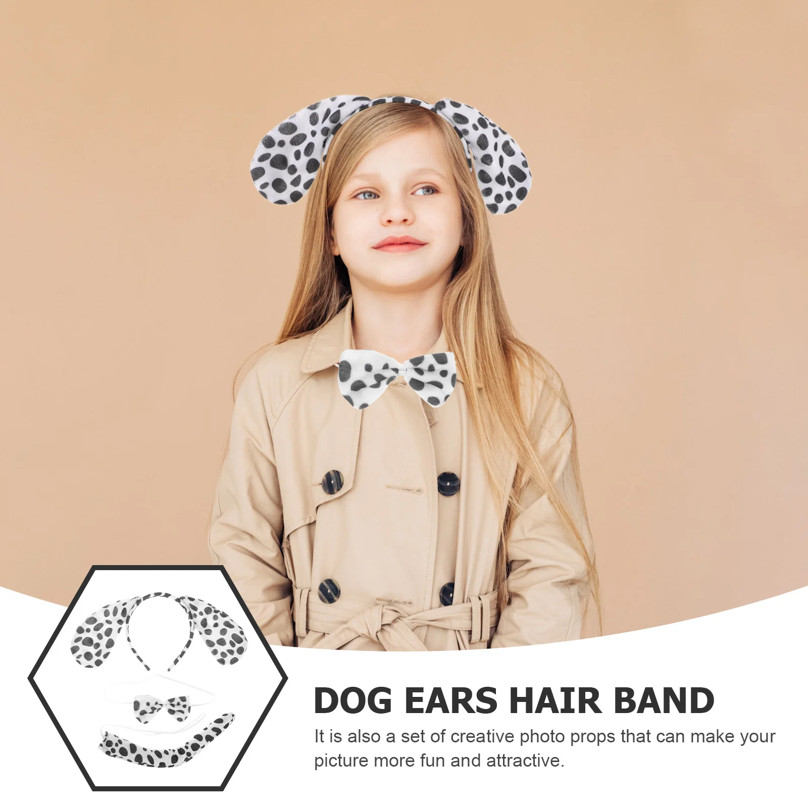 Ensemble de 2 costumes, accessoires de fête sur le thème des animaux de compagnie, accessoires de Cosplay d'halloween pour adultes et enfants, cerceau en poils d'animaux, mascarade