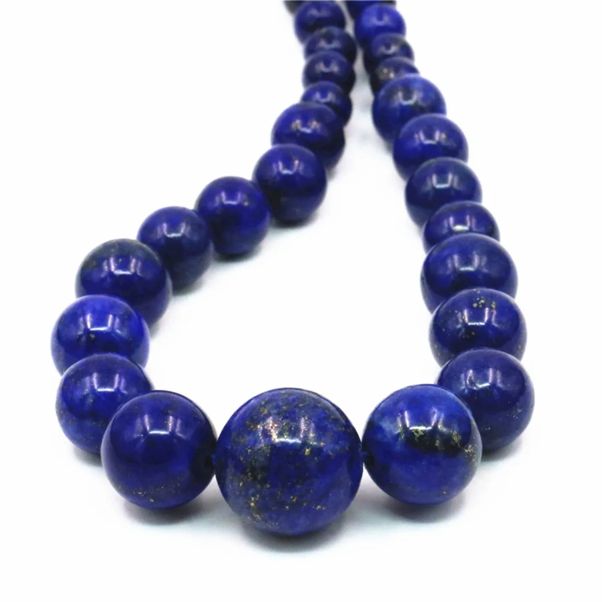 6-14mm Round Multicolor Cyan Lapis Lazuli Semi Finished Stones Balls Gifts Beads Necklace Women Girls DIY Jewelry Making Design