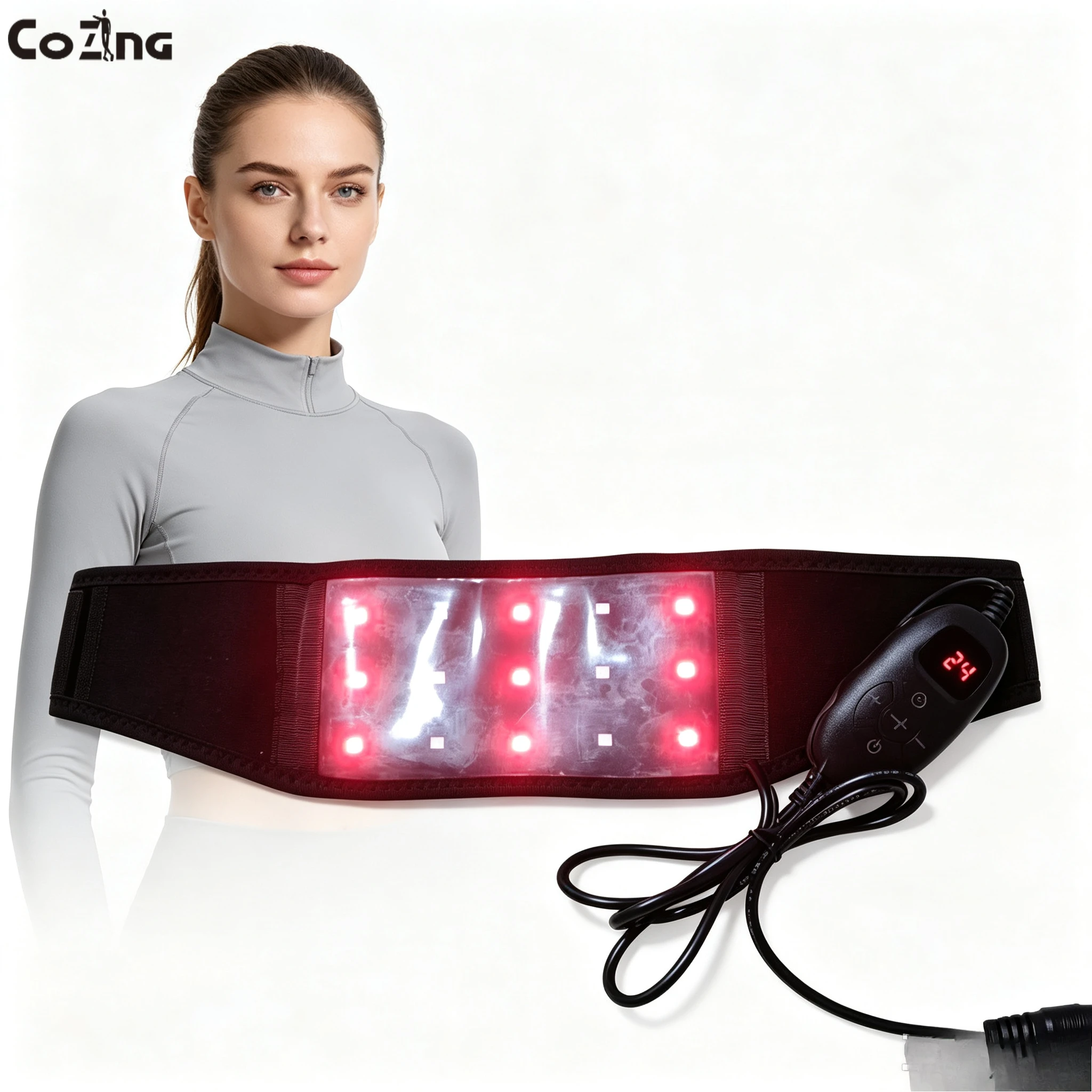 At‑Home Red & Infrared LED Belt (850nm+660nm)  Relieves Back Pain, Burns Fat, Shapes Waist, and Provides Full‑Body Heat Therapy