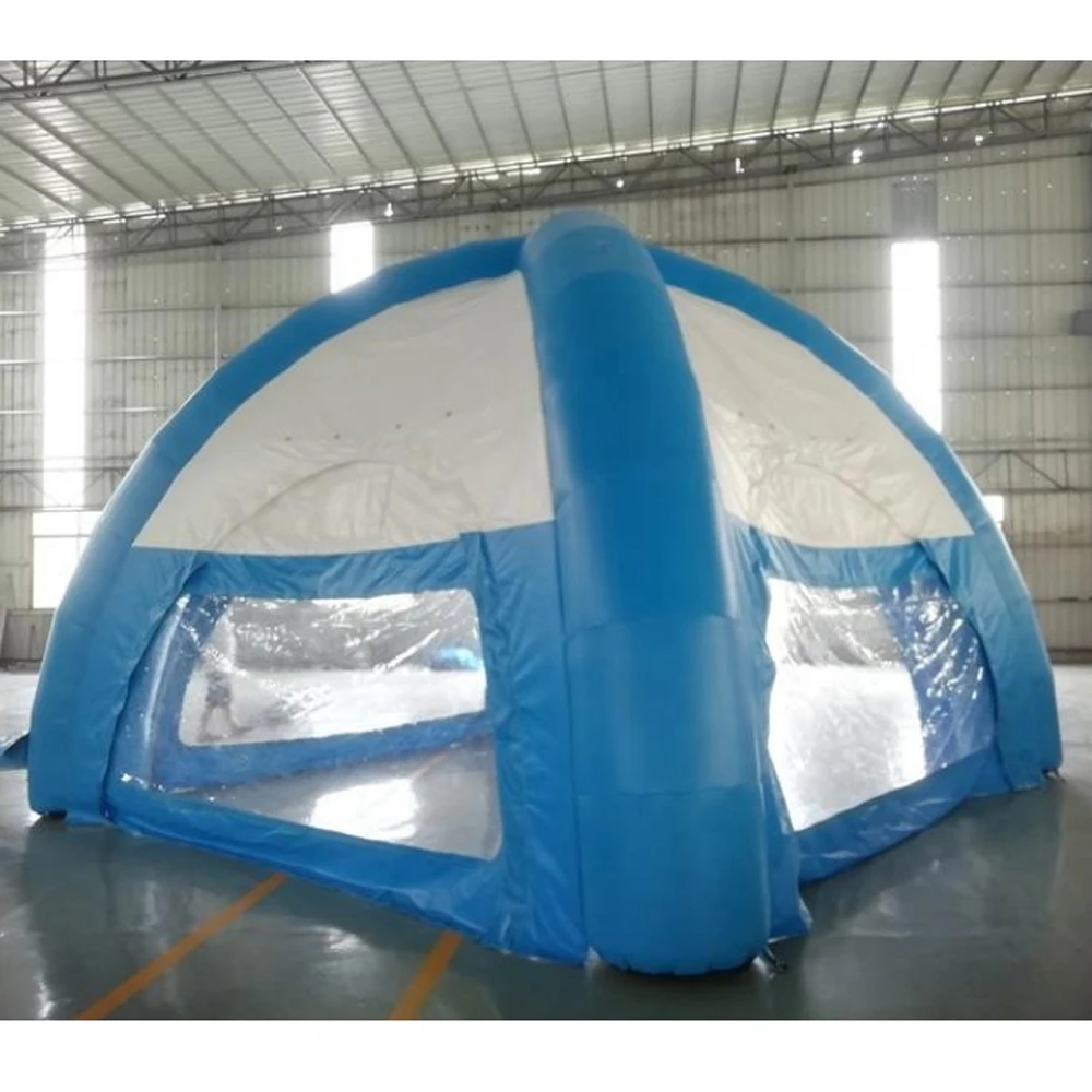 Airtight Pvc Waterproof Advertising Inflatable Spider Tent Gazebo Arch Dome Event Station With Walls 4 Logos Free For Trade Show