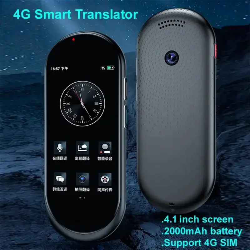 

A10 Voice Translator 4G SIM Intelligent Real-time Translation 4.1inch Chat GPT Multi-Language Device for Global Travel Learner