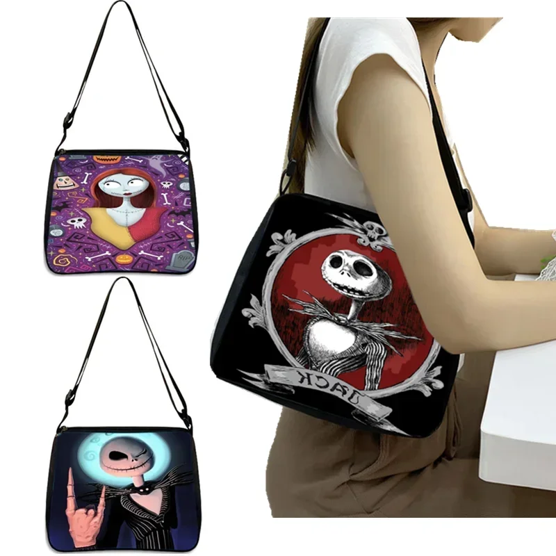 Disney The Nightmare Before Christmas Crossbody Bag for Women Jack Cartoon Large Capacity Shoulder Bags Trendy Underarm Bag Gift