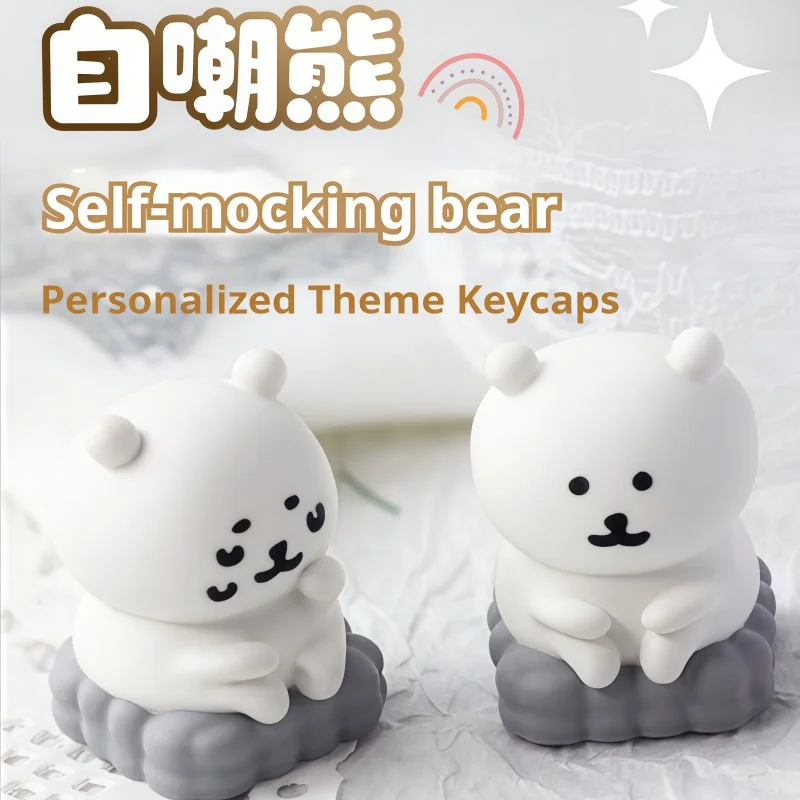 Self Deprecating Bear Key Cap Personalized Resin Material Art Esc Position Single Key Cap Layered Drip Cross Axis Customization
