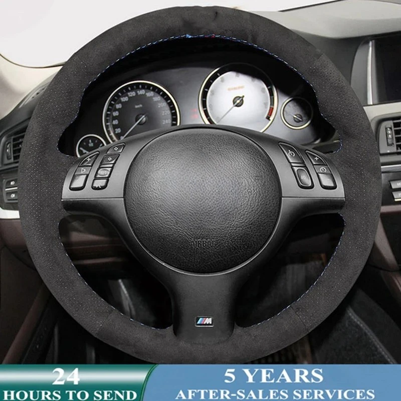 Customized Car Steering Wheel Cover Original Steering Wheel Braid For BMW E46 E39 330i 540i 525i 530i 330Ci M3 2001 2002 2003