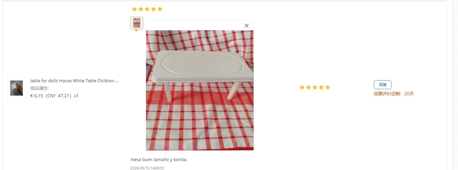 table for dolls House White Table Children Baby Suit Furniture Accessories Fashion Girls Plastic