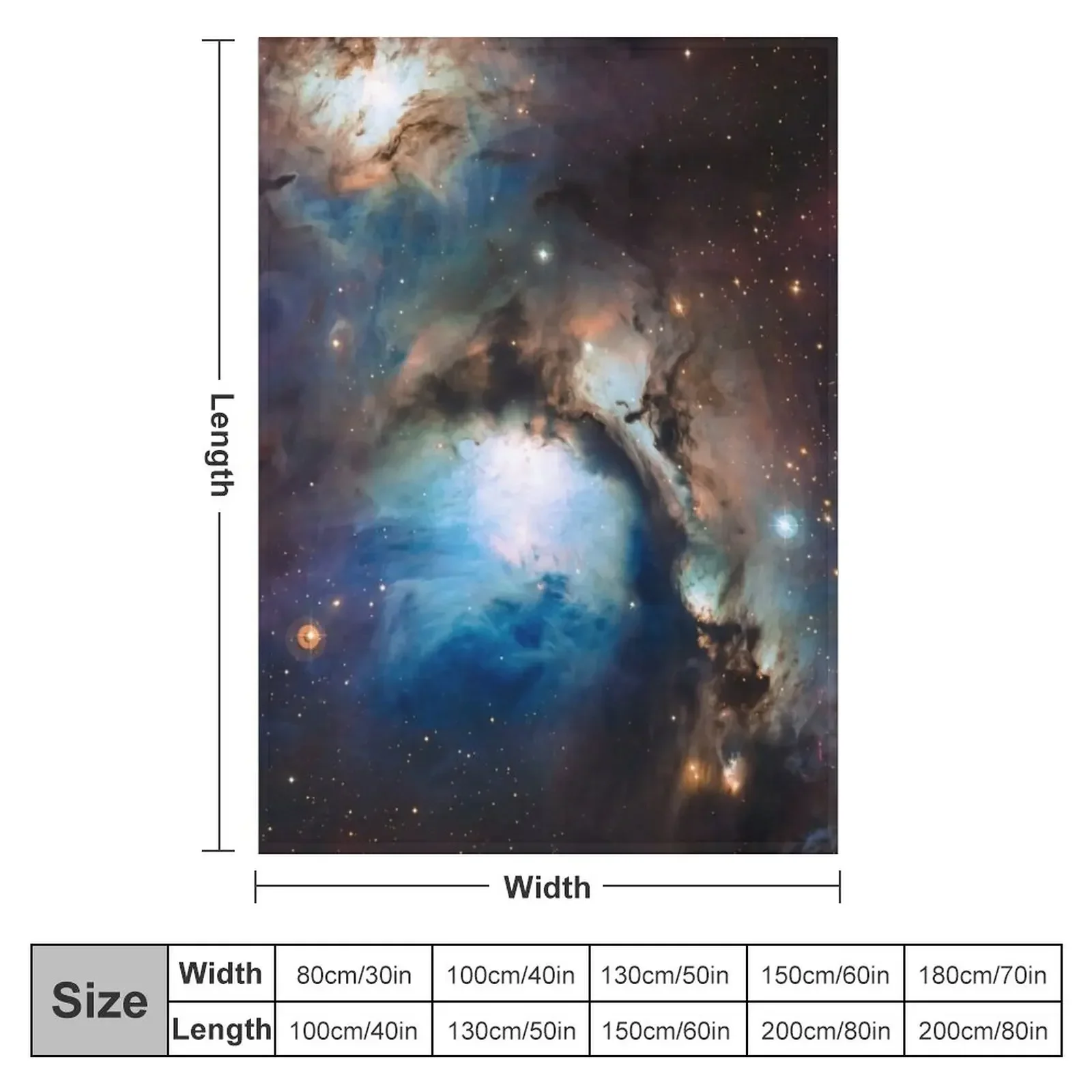 Reflection Nebula in Orion Throw Blanket wednesday Large halloween Blankets