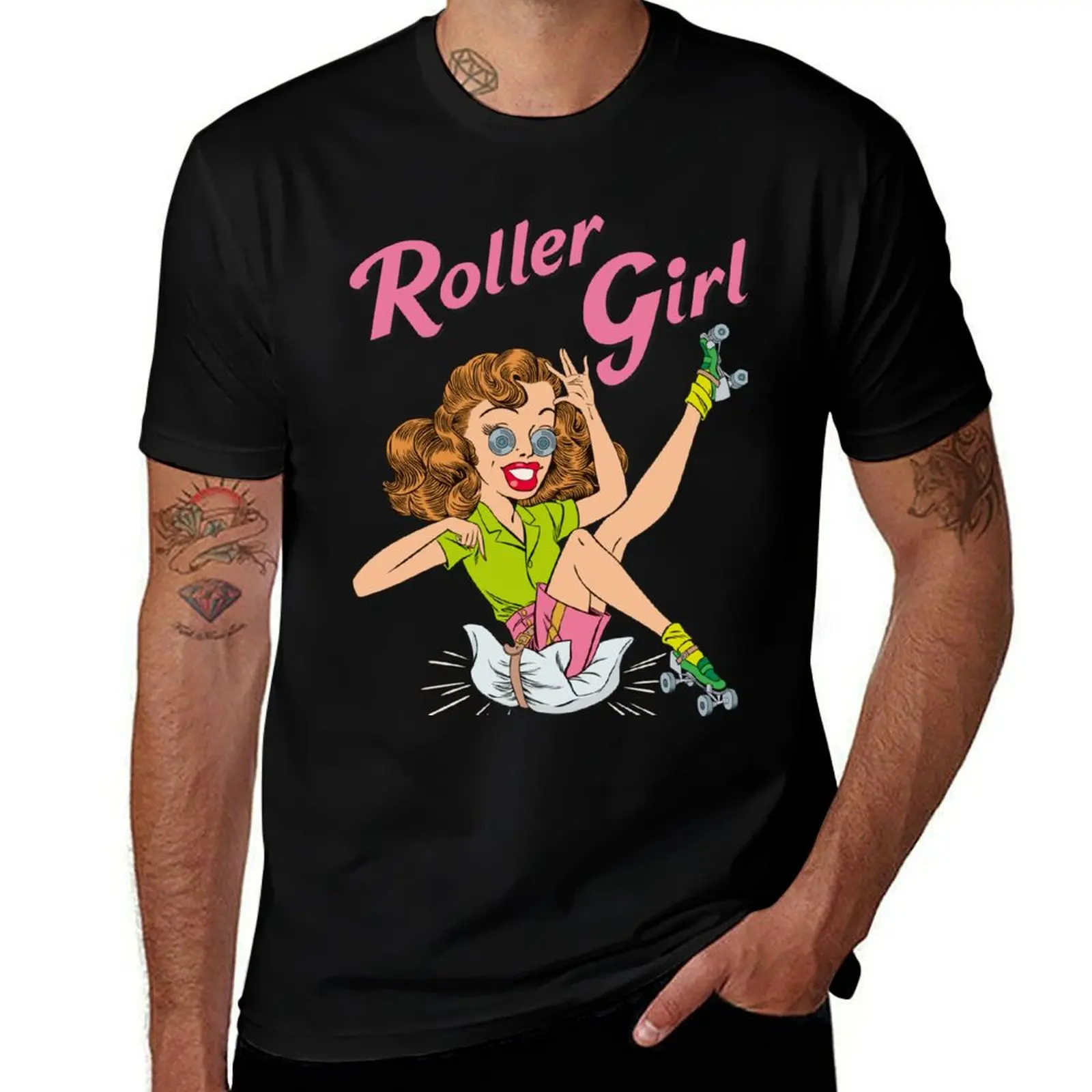 

Roller Girl T-Shirt Creative Graphic Tee Shirt