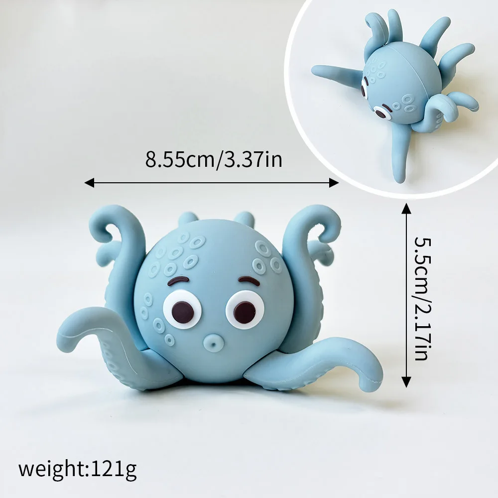 Tortenaufsätze unter dem Meer, orangefarbener Oktopus, Delfin, Krabbe, Agouti für Jungen und Mädchen, alles Gute zum Geburtstag, Babyparty, Marine-Themendekorationen – Detail 6