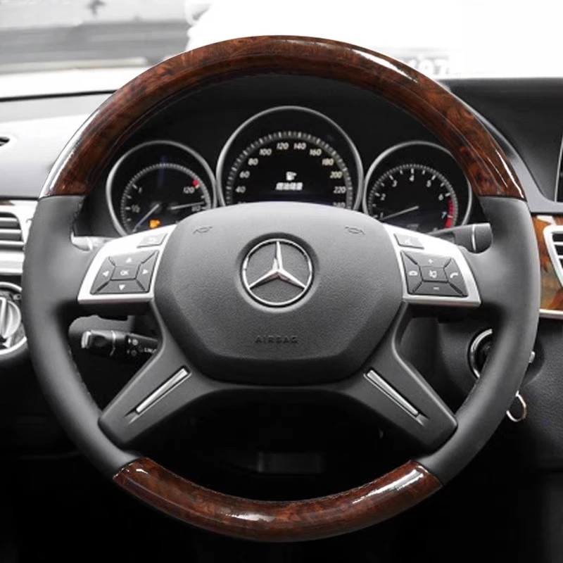 

Сшитый вручную нескользящий чехол на руль из натуральной кожи персикового дерева для Benz C GL M Class W204 X166 W166 2011-2015