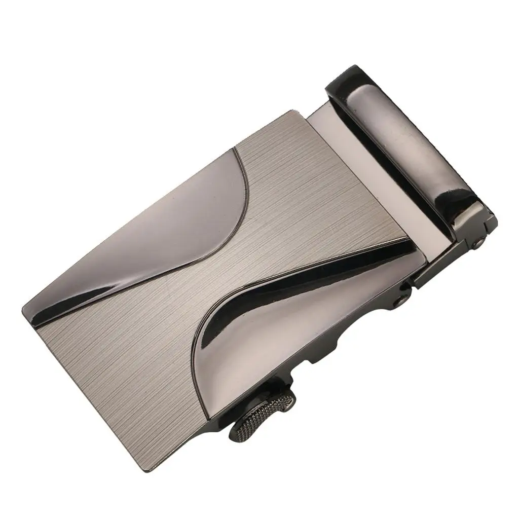 Męska metalowa klamra do paska z mechanizmem zapadkowym, zamienna, z przesuwną klamrą.